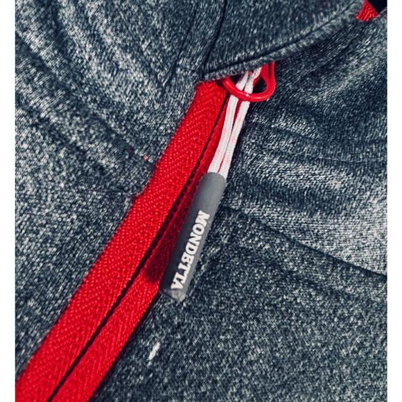 Mondetta Activewear Jacket with Hood Size Large Hobo Sleeve Full Zip Gray Yoga - Picture 3 of 10